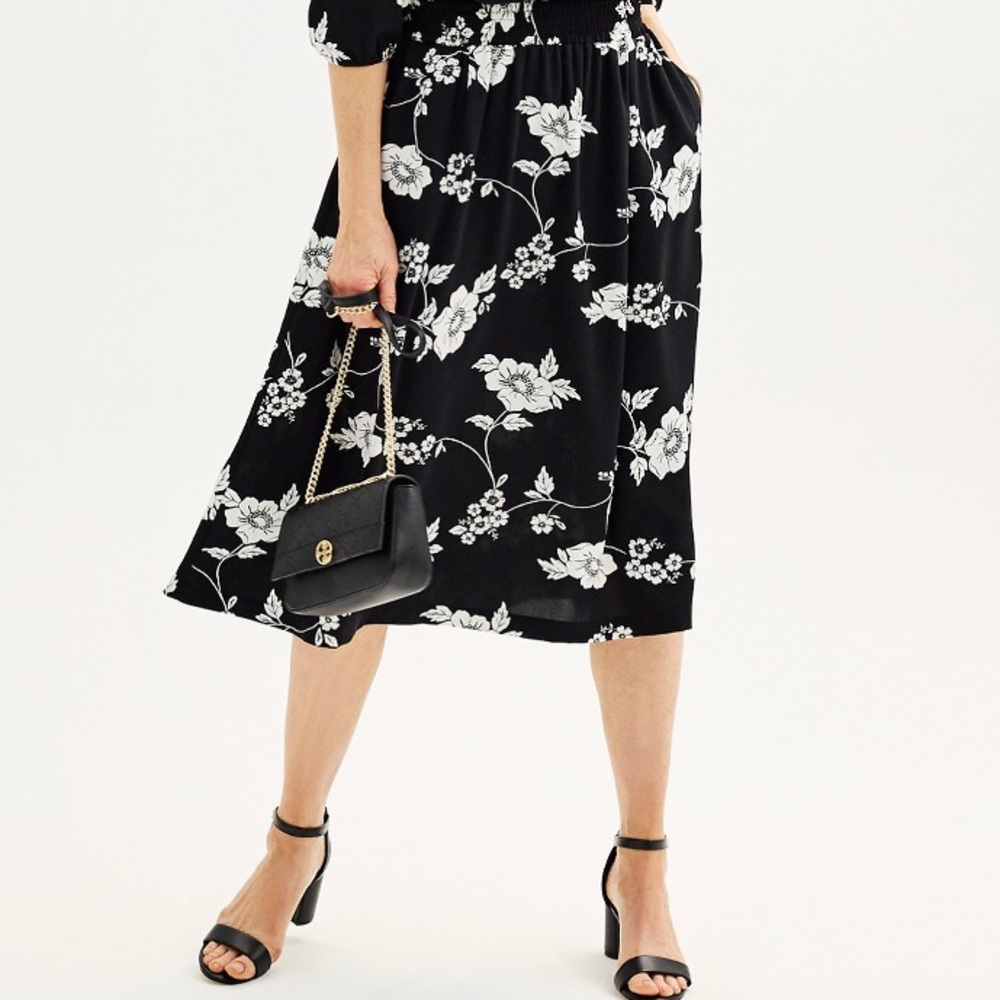 Women's Croft & Barrow® Elastic Waist Midi skirt